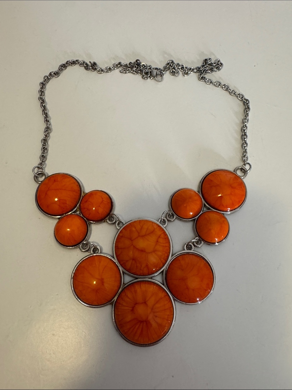 Orange Statement Bib Necklace - Brand
